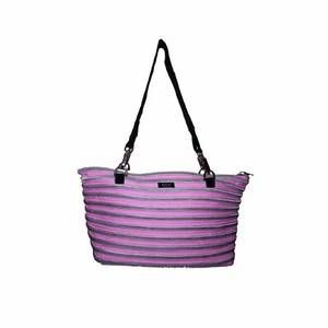 NEW BAM BAGS flat bottom tote bag in pink/silver